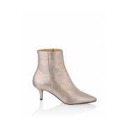 Dwrs Enkel Metallisk Bootie med Queeny Klack Yellow, Dam