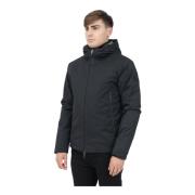 Emporio Armani EA7 Svart pufferjacka för män Black, Herr