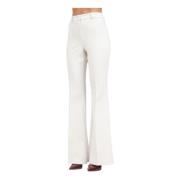 ViCOLO Elegant Flared Byxor White, Dam