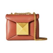 Valentino Garavani Stud Micro Crossbody Väska Ginger Bread Brown, Dam