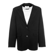 Samsøe Samsøe Blazer med bruten krage och fickor Black, Herr