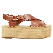 Chloé Pre-owned Pre-owned Laeder espadriller Brown, Dam