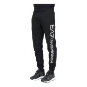 Emporio Armani EA7 Sportig Svart Fleecebyxor Black, Herr