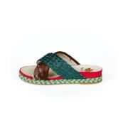 Mr&Mrs Italy Päls Sandal Skor med Gummisula Multicolor, Dam