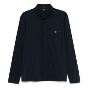 Hugo Boss Bomullspolotröja med broderad logotyp Blue, Herr