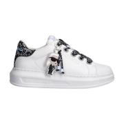 Karl Lagerfeld Sneakers kapri nyckelring kl62574f vit White, Dam