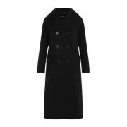 Max Mara Lyxig Svart Yllekappa Aw24 Black, Dam