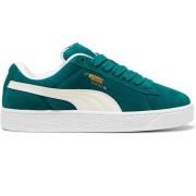 Puma Gröna Mocka Sneakers med Lärdetaljer Green, Herr