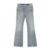 Courrèges Blå Bootcut Denim Jeans Blue, Dam