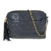 Chanel Vintage Pre-owned Laeder crossbodyvskor Black, Dam