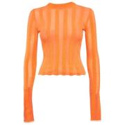 Loewe Pre-owned Pre-owned Stickat toppar Orange, Dam