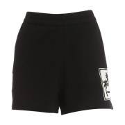 Moncler Svarta bomullsshorts tillverkade i Turkiet Black, Dam