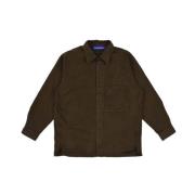 A-Cold-Wall Brun Revers Skjorta Tung Twill Overshirt Brown, Herr