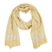 Faliero Sarti Lyxig Modal Polyester Scarf Kollektion Yellow, Dam