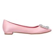 Manolo Blahnik Laeder lgskor Pink, Dam