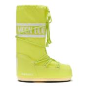 Moon Boot Grön Nylon Lime Stövlar Slip-On Green, Herr