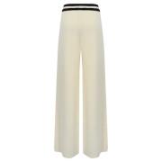 Blugirl Ullblandade Wide Leg Byxor Beige, Dam