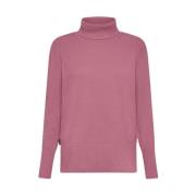 RRD Chenille Turtleneck Tröja Rosa Sammet Pink, Dam