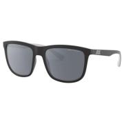 Armani Exchange Svarta Acetat Solglasögon för Män Black, Herr