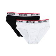 Moschino Tvåpack Slips i Bomullsblandning White, Herr