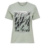 Only Allie Life T-shirt Green, Dam