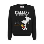 MC2 Saint Barth Snoopy Rund Hals Pullover Black, Herr