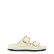 Birkenstock Spänne Glans Sandaler Beige, Dam