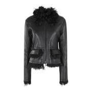 Remain Birger Christensen Shearling Vinterjacka Black, Dam