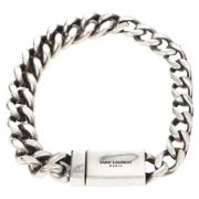 Yves Saint Laurent Vintage Pre-owned Metall armband Gray, Herr