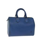 Louis Vuitton Vintage Pre-owned Laeder handvskor Blue, Dam