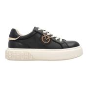 Pinko Läder Sneaker med Polyuretan, Stil Ss0003P014Zi8 Black, Dam