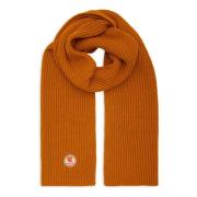 GALLO Unisex enfärgad orange ribbstickad halsduk Yellow, Unisex