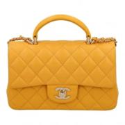 Chanel Vintage Pre-owned Laeder chanel-vskor Yellow, Dam