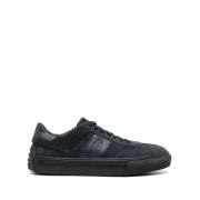 Tod's Blå Mocka Sneakers med Nitar Sula Blue, Herr