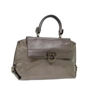 Salvatore Ferragamo Pre-owned Pre-owned Laeder handvskor Gray, Dam