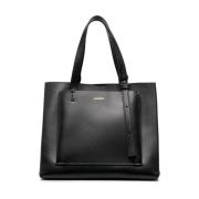 Jil Sander Elegant Svart Läder Tote Väska Black, Dam