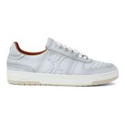 Billionaire Vita Läder Sneakers Casual Trainers White, Herr