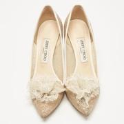 Jimmy Choo Pre-owned Pre-owned Spets klackskor Beige, Dam