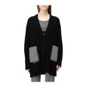 Simona Corsellini Stilfull Lång Cardigan Sweater Black, Dam