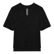 Rick Owens Avslappnad Svart Kortärmad T-shirt Black, Dam