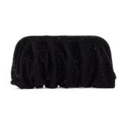 Benedetta Bruzziches Kristallnät Clutch med Magnetisk Stängning Black,...