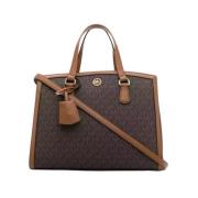 Michael Kors Brun Chantal Läder Axelväska Brown, Dam