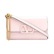 Valentino Stilren Läder Väska Pink, Dam