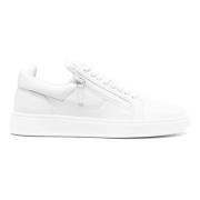 Giuseppe Zanotti Vit Läder Avslappnade Sneakers White, Herr