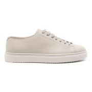 Doucal's Beige Läder Casual Trainers Sneakers Beige, Herr