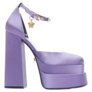 Versace Pre-owned Pre-owned Tyg klackskor Purple, Dam