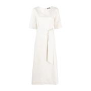 Lorena Antoniazzi Vit Casual Midi Klänning White, Dam