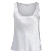 Vince Silver Casual Tank Top med Rå Kant Gray, Dam