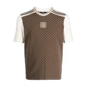 Balmain Retro Monogram Brun T-shirt Brown, Herr