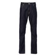 Etro Blå Straight Jeans Casual Stil Blue, Herr